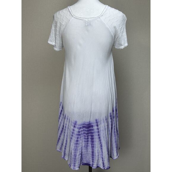 Advance Apparels Embroidered Dress Free Size Boho Beach Lightweight Tie-dyed - Picture 7 of 15